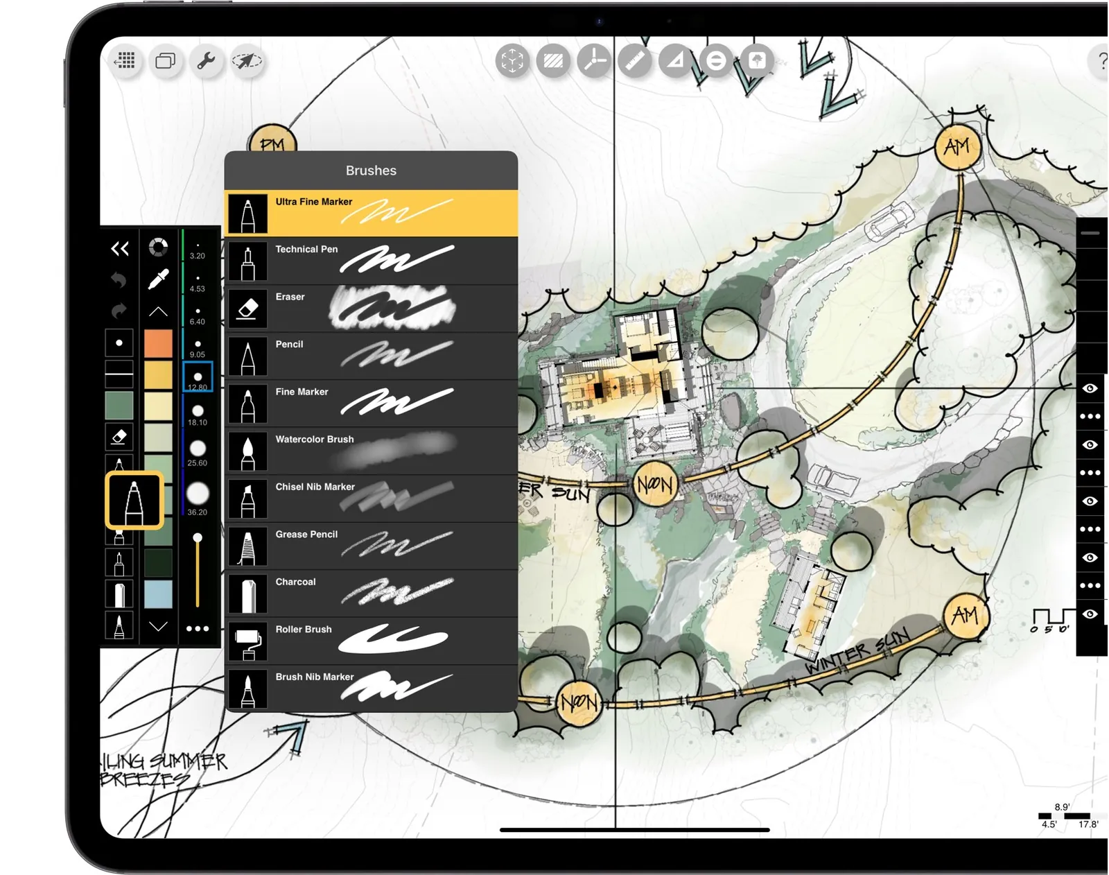 Morpholio Trace: Best iPad App for Architects, pens so real